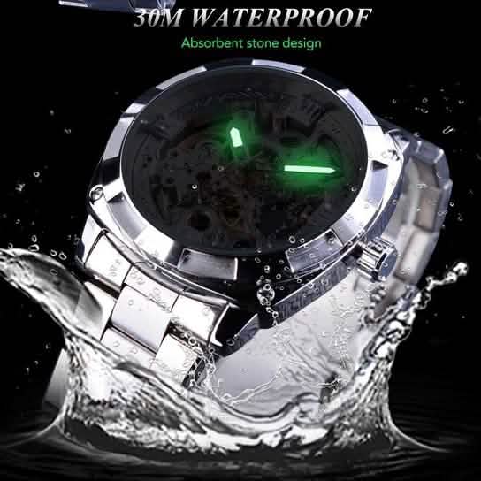 Men Luxury Skeleton Automatic Winding Mechanical Watch DailySale
