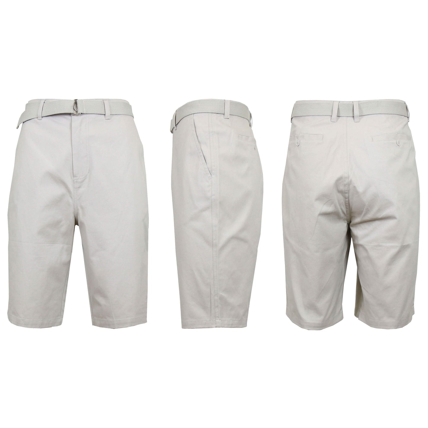 Men's Cotton Chino Shorts with Belt DailySale