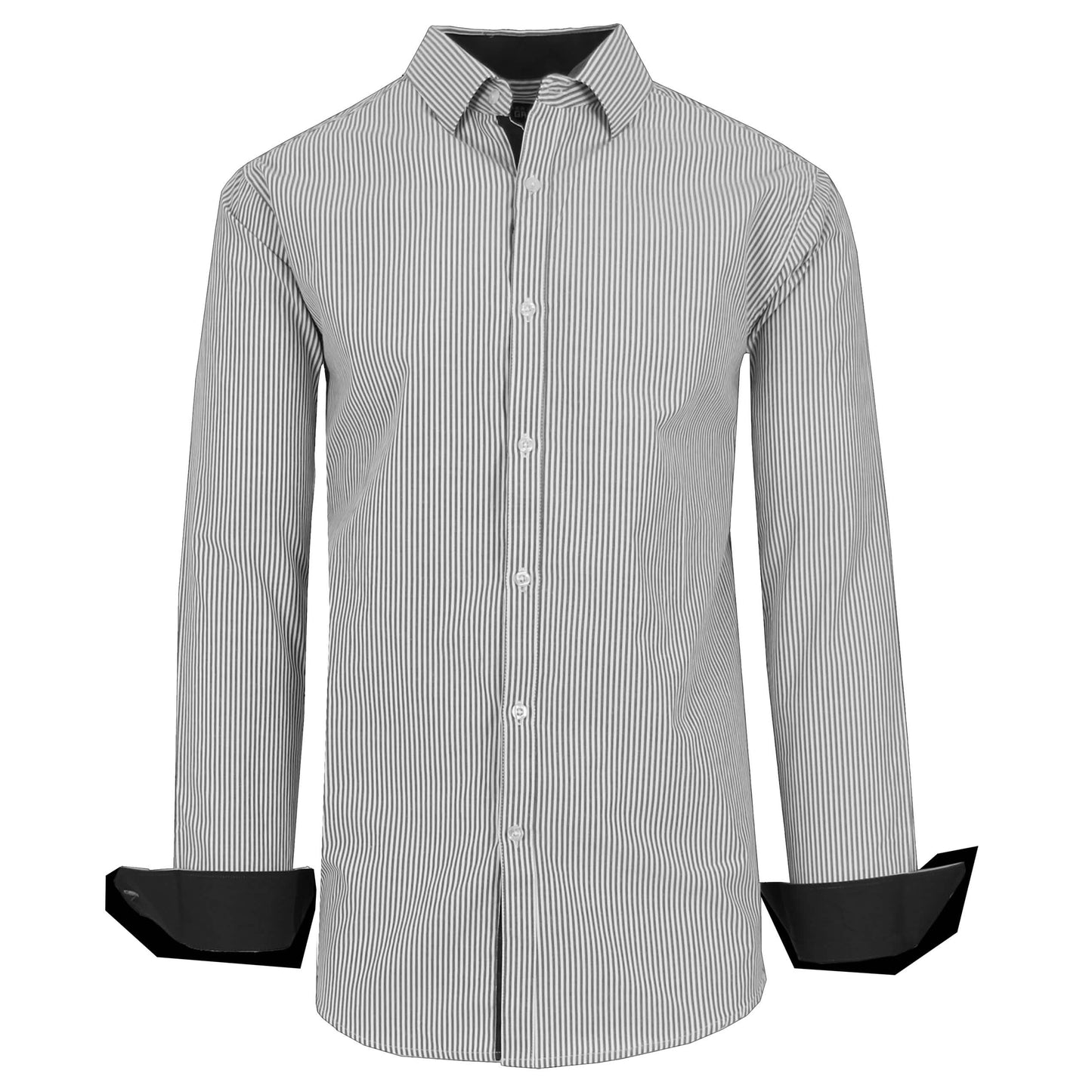 Men's Long Sleeve Slim Fitting Gingham Pattern Dress Shirts DailySale
