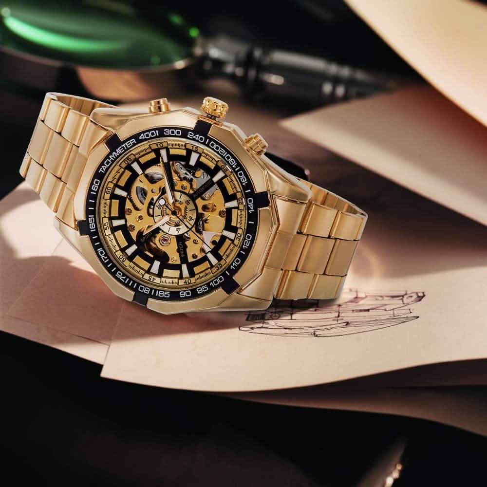 Mens Mechanical Skeleton Automatic Dial Wristwatch DailySale