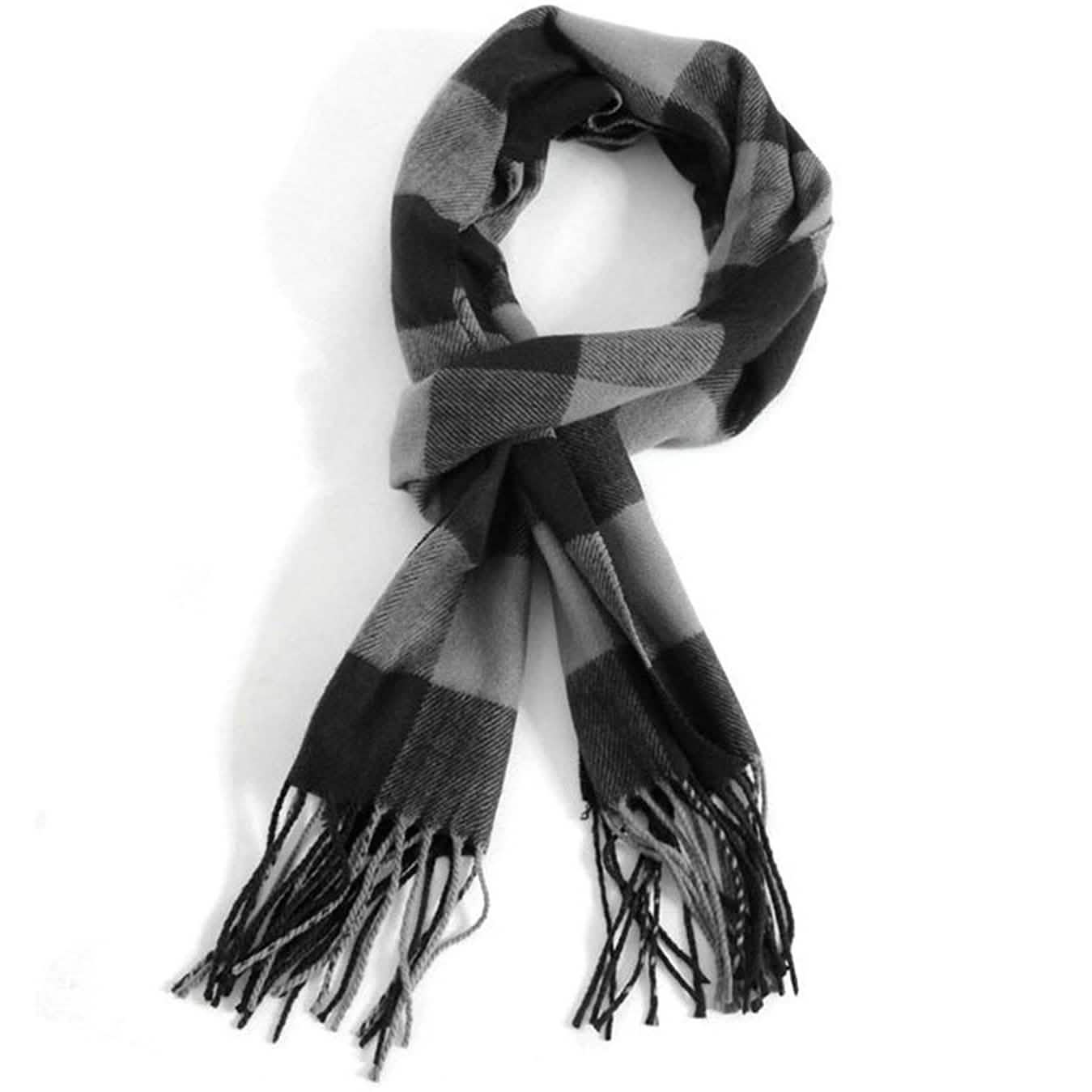 Men's Scarves Classic Arrival Winter Plaid Scarf Tassel Edge DailySale