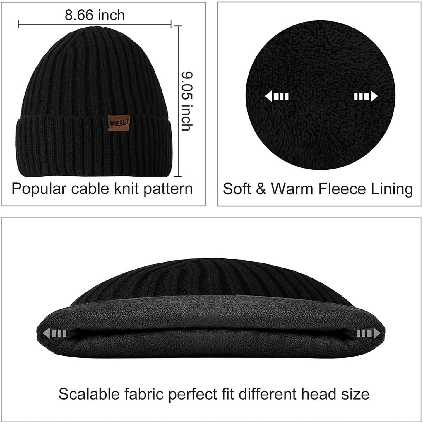 Men's Scaves and Beanie Hat Themal Gloves Set DailySale
