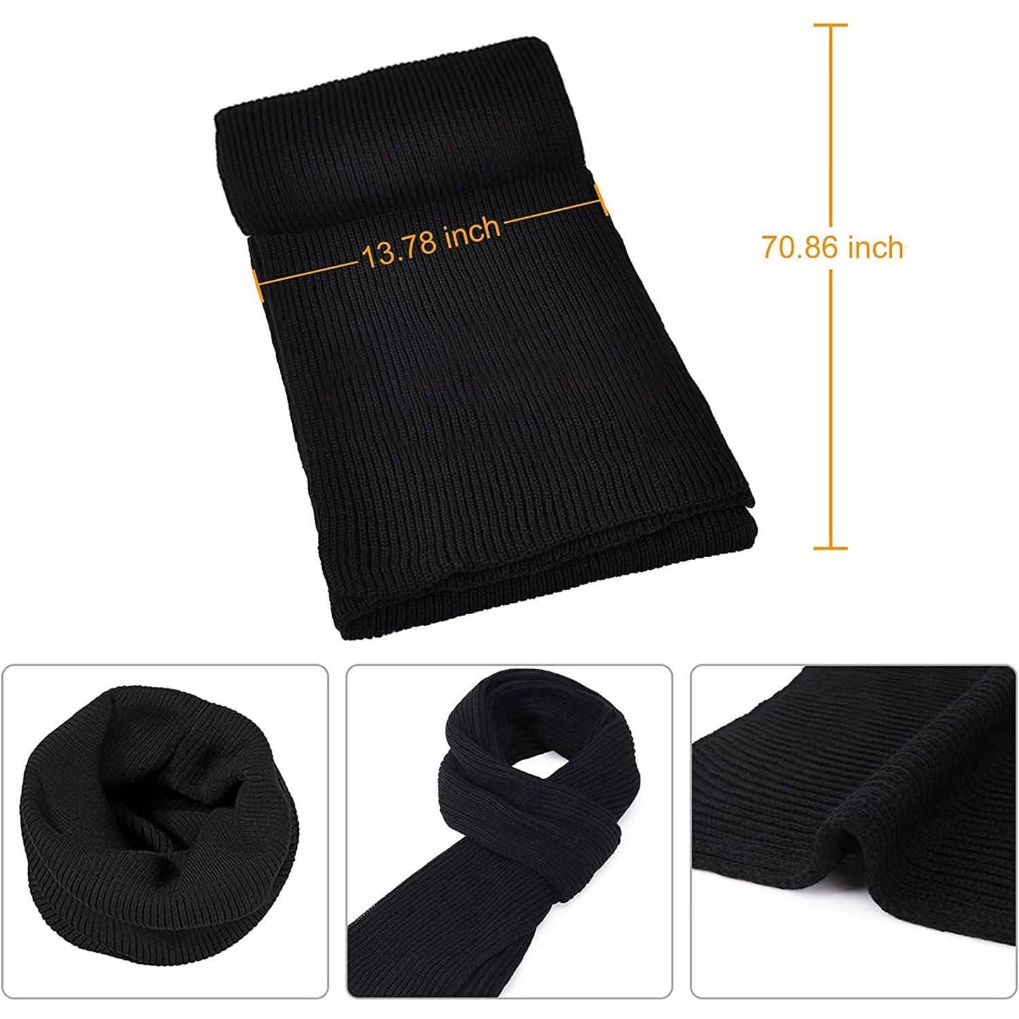 Men's Scaves and Beanie Hat Themal Gloves Set DailySale