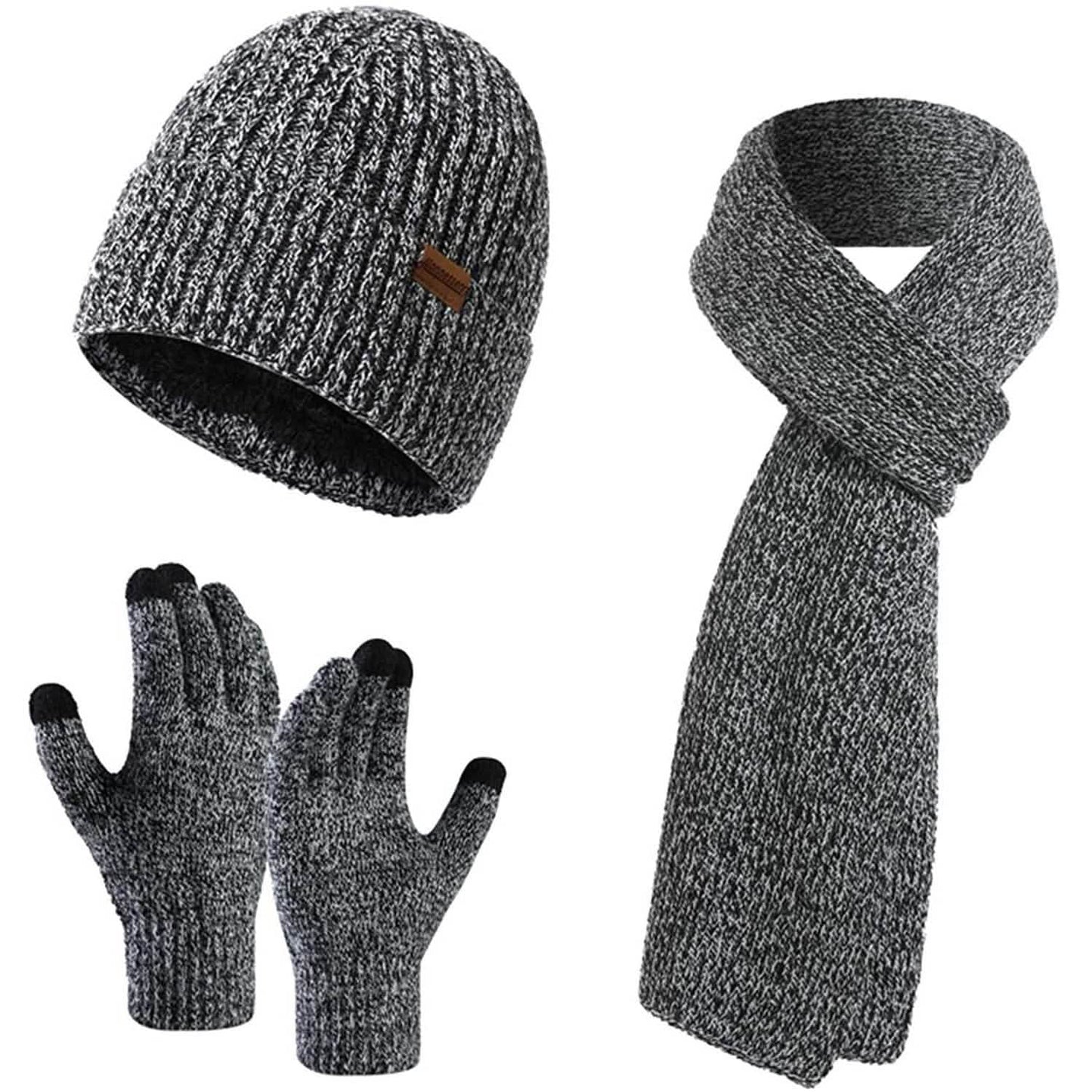 Men's Scaves and Beanie Hat Themal Gloves Set DailySale