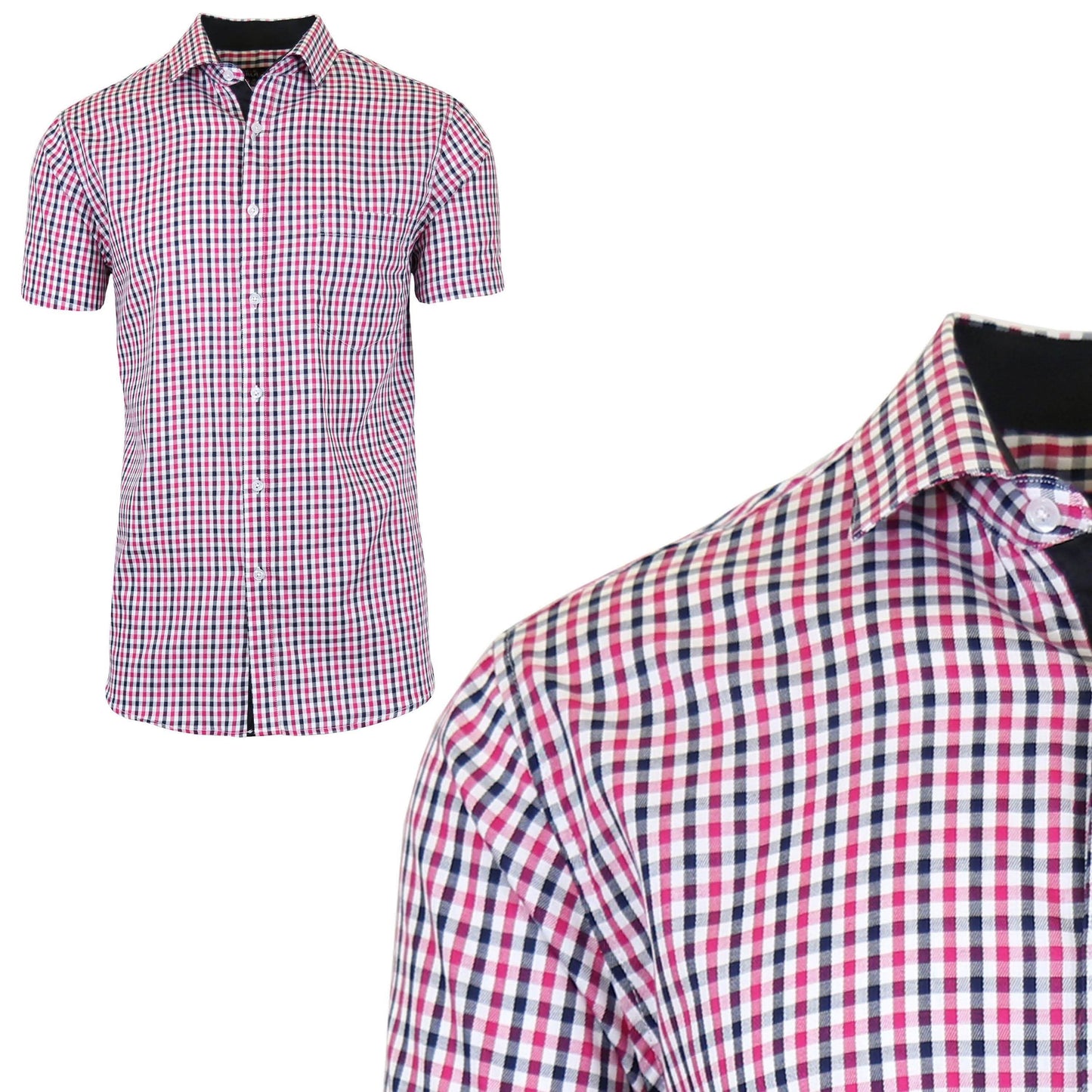 Men's Short Sleeve Slim-Fit Casual Dress Shirts DailySale