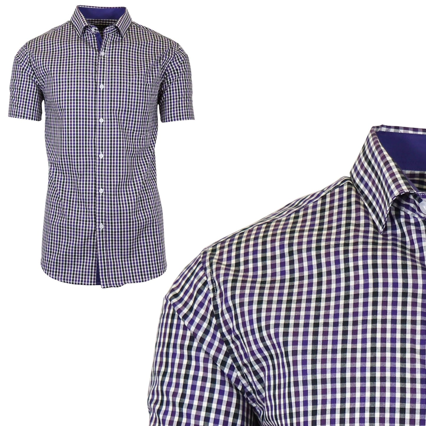 Men's Short Sleeve Slim-Fit Casual Dress Shirts DailySale