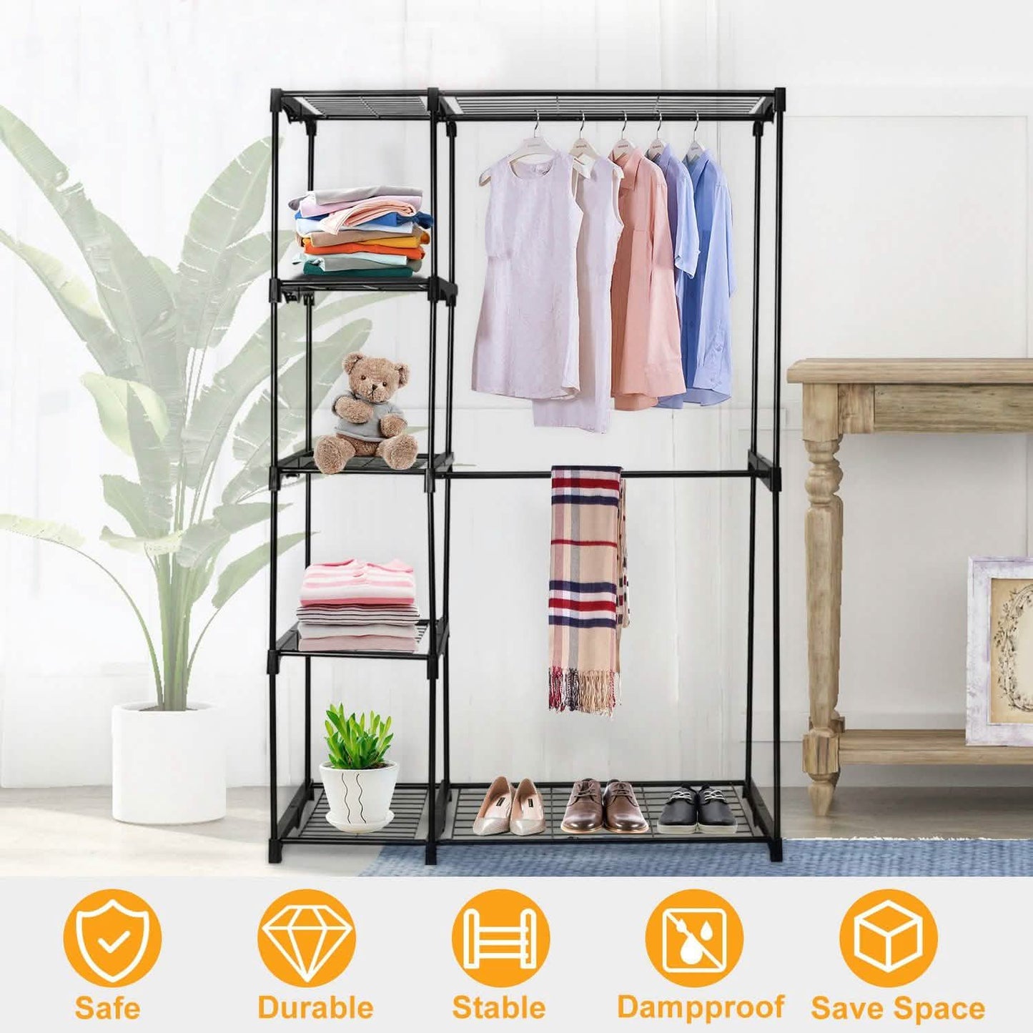 Metal Closet Deluxe Double Rod DailySale