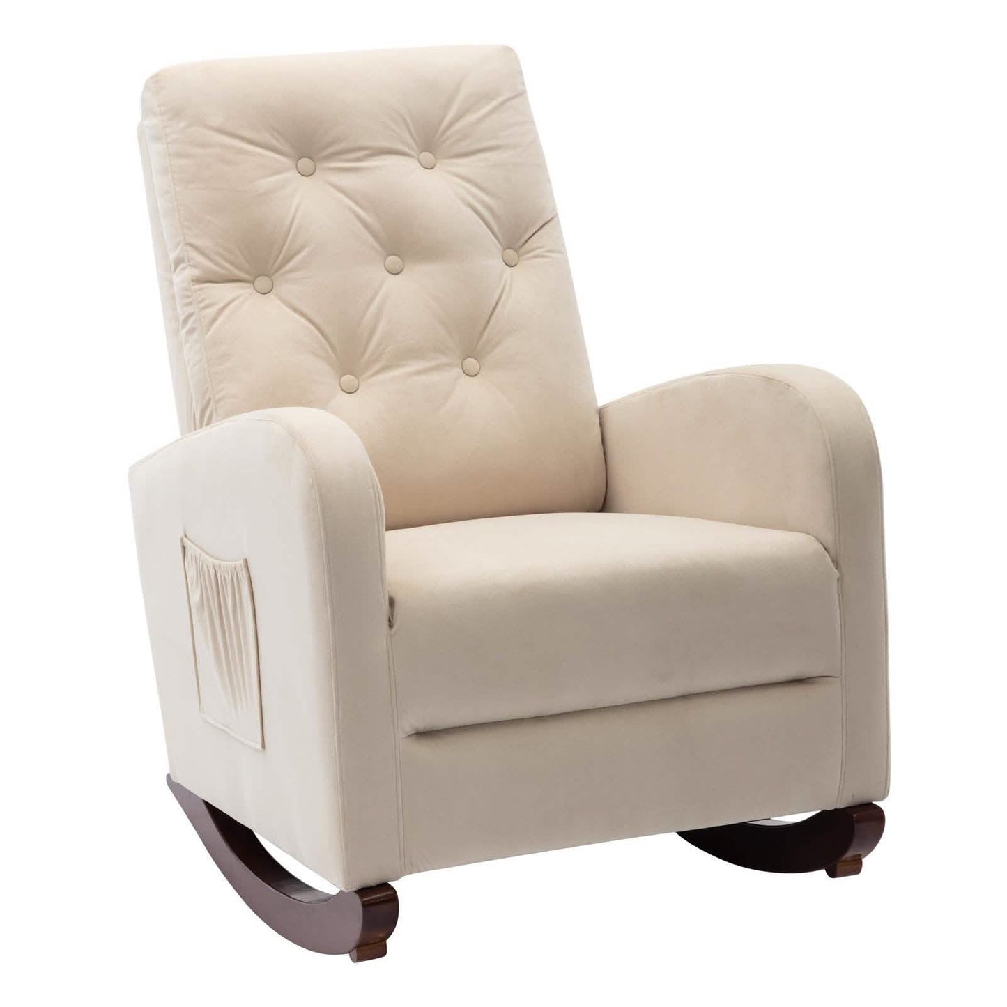 Mid-Century Modern Nursery Rocking Chair Armchair DailySale
