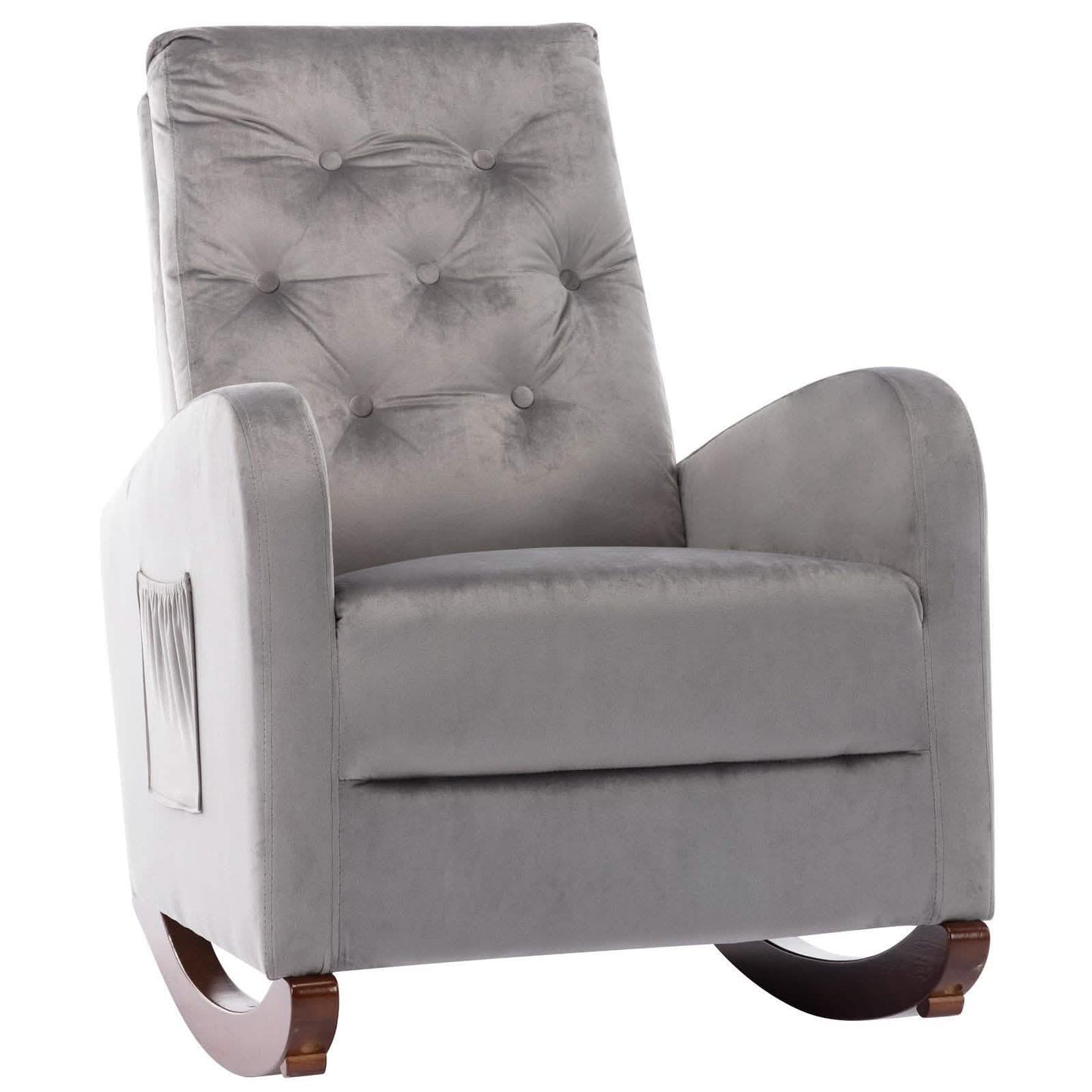 Mid-Century Modern Nursery Rocking Chair Armchair DailySale