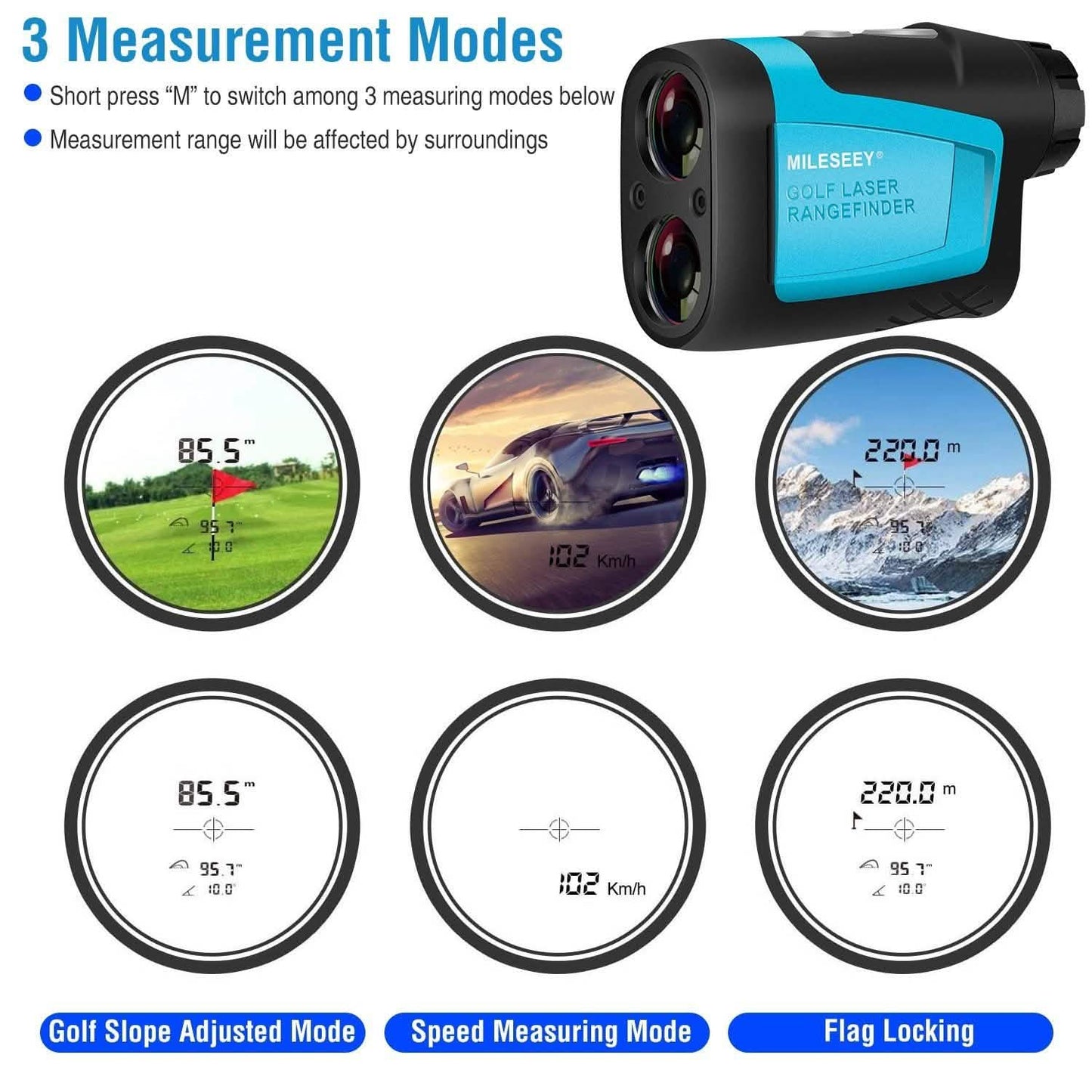Mileseey Professional Precision Laser Golf Rangefinder DailySale