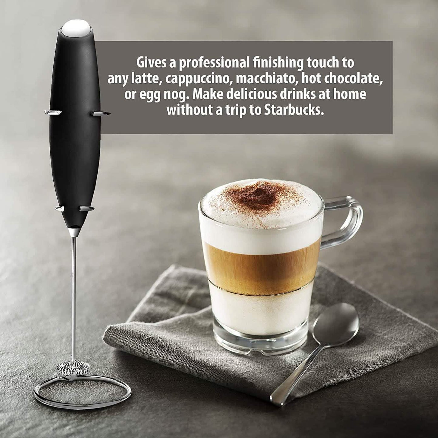 Milk Frother Handheld Foam Maker for Latte DailySale