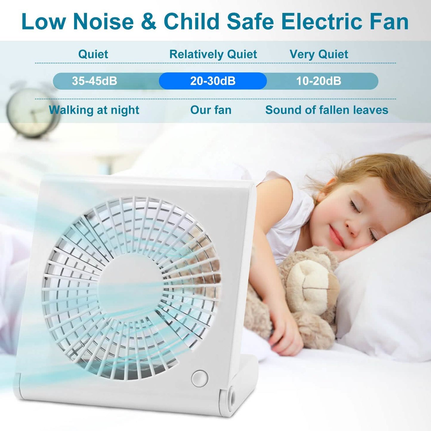 Mini Electric Desk Fan USB Rechargeable DailySale