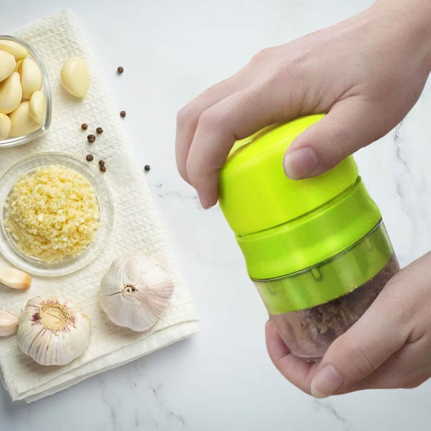 Mini Manual Food Chopper Dicer, Presser Mincer Kitchen Tool DailySale