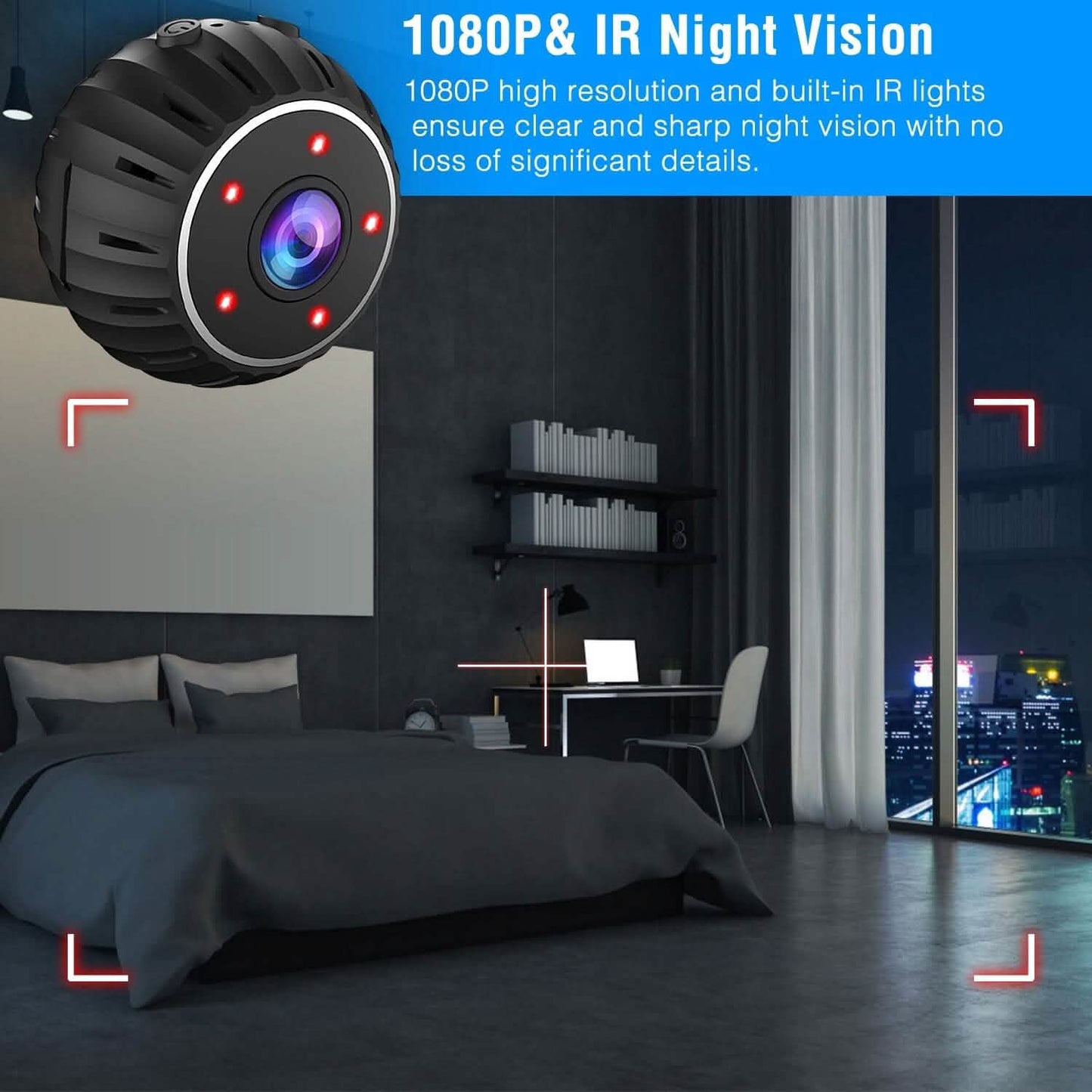 Mini Wireless Camera Wifi IR Night Vision HD 1080P Home Security DailySale