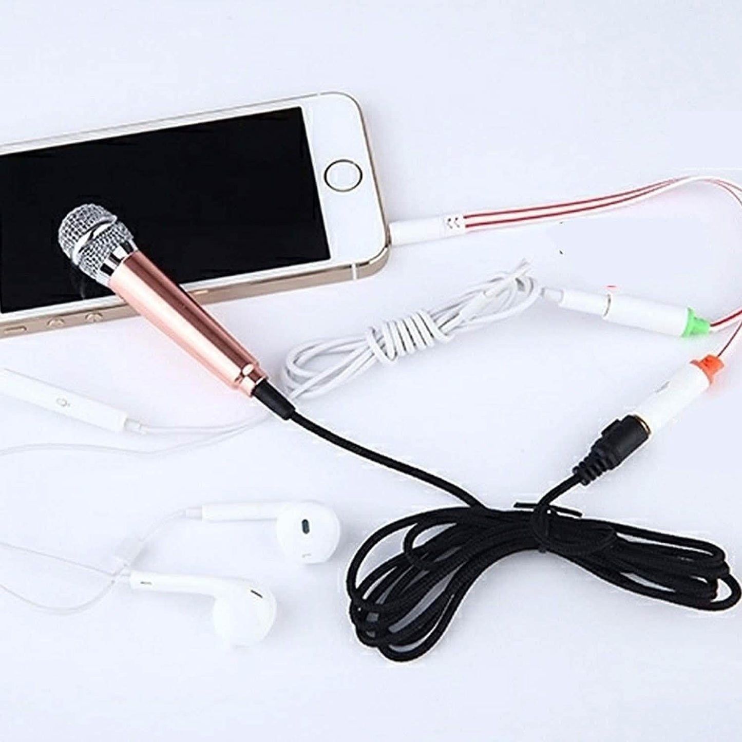 Miniature Metal Microphone for Karaoke with 3.5 mm Universal Cable DailySale