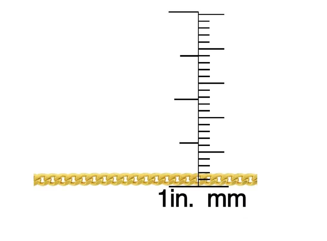 10K Gold Moricci 2MM Italian Cuban Chain Necklace DailySale
