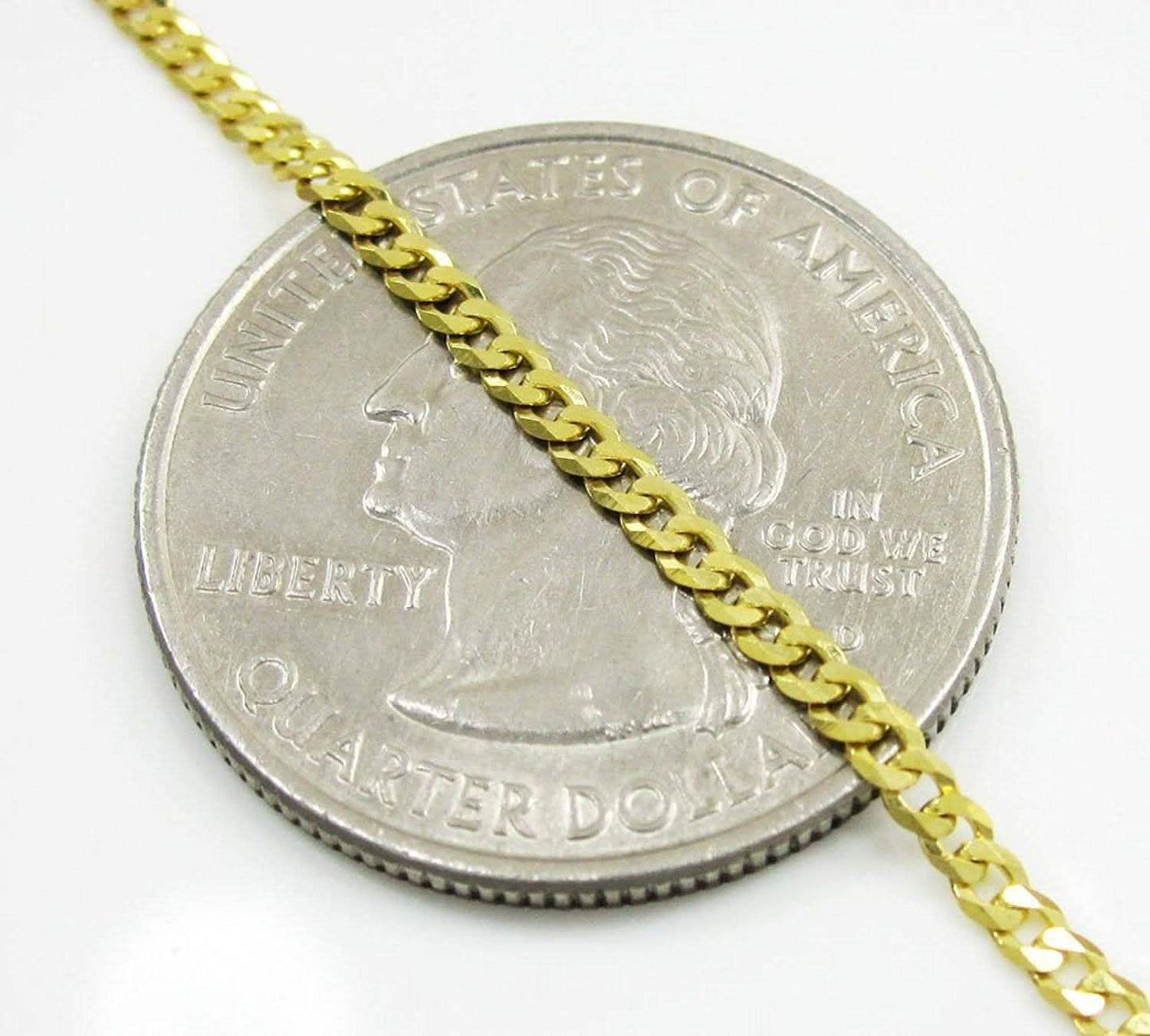 10K Gold Moricci 2MM Italian Cuban Chain Necklace DailySale