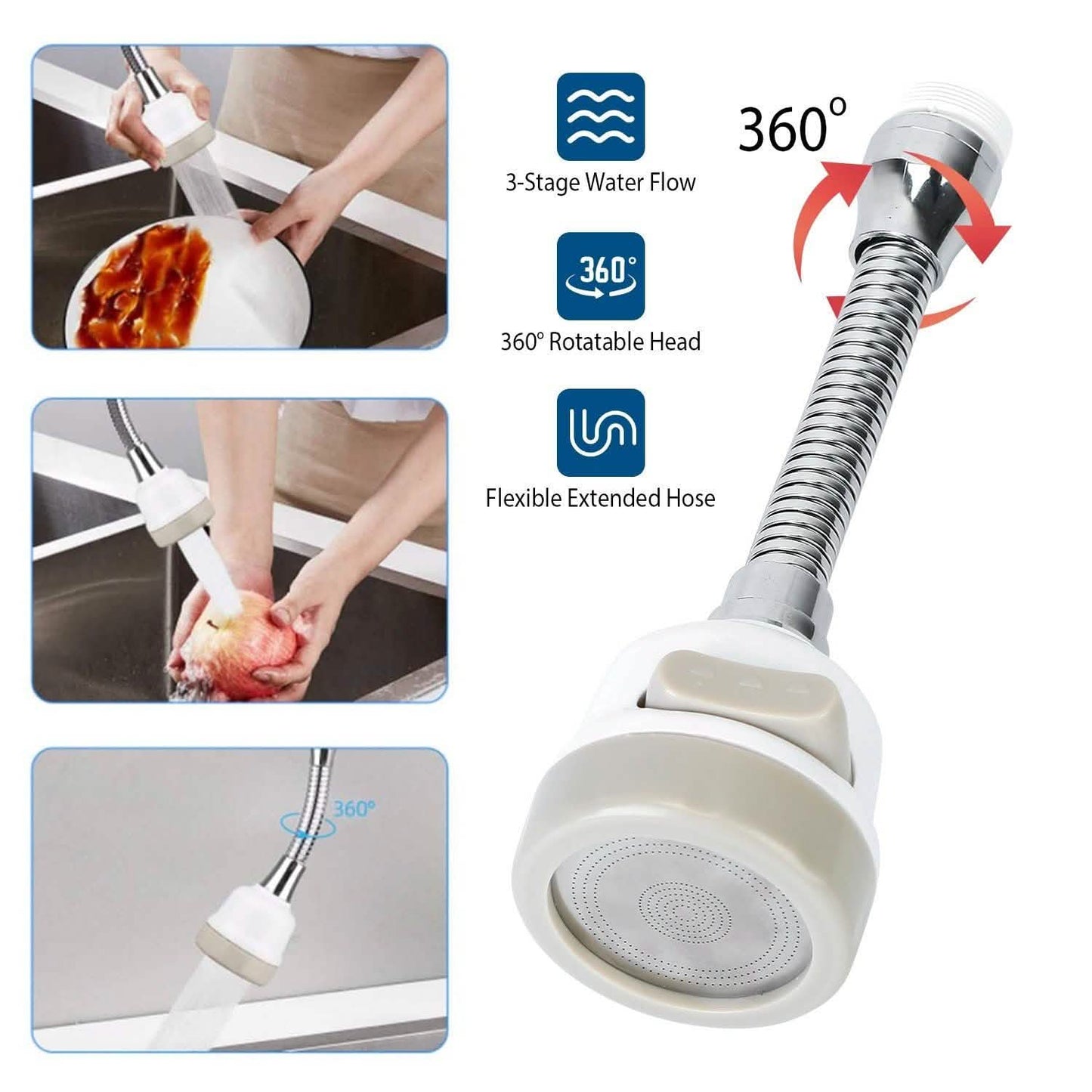 Movable Kitchen Tap Head 360° Rotatable Swivel DailySale
