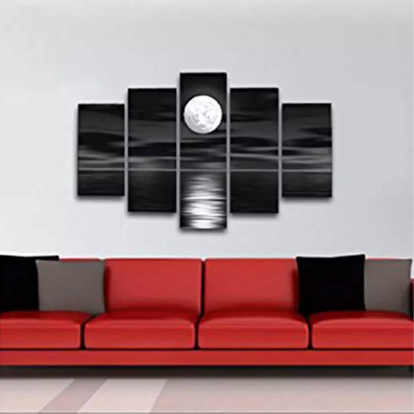 Multi-Panel Modern Abstract Paintings on Canvas Stretched on Wood DailySale