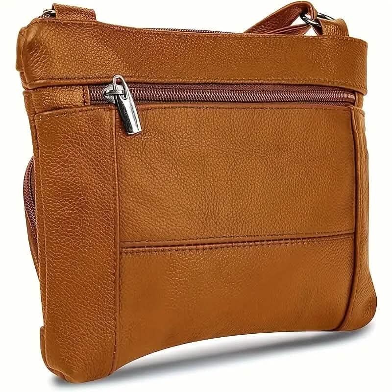 Multi-Pocket Wide Crossbody Wide Leather Bag DailySale
