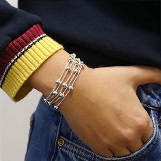 Multi Strand Beaded Snake Chain Bracelet DailySale