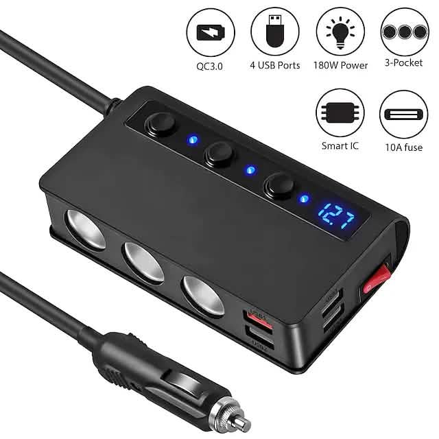 Multifunctional Car Charger Socket DailySale