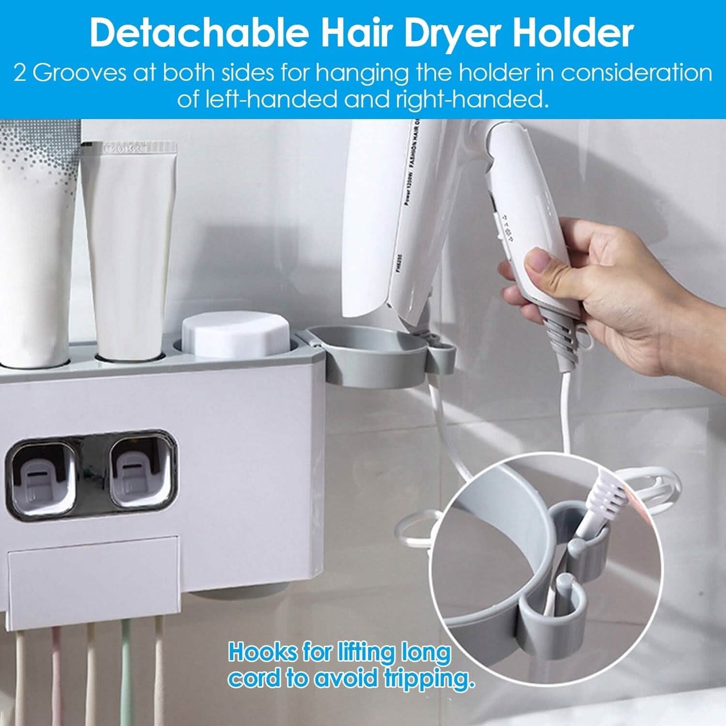 Multifunctional Wall Mount Toothbrush Organizer DailySale