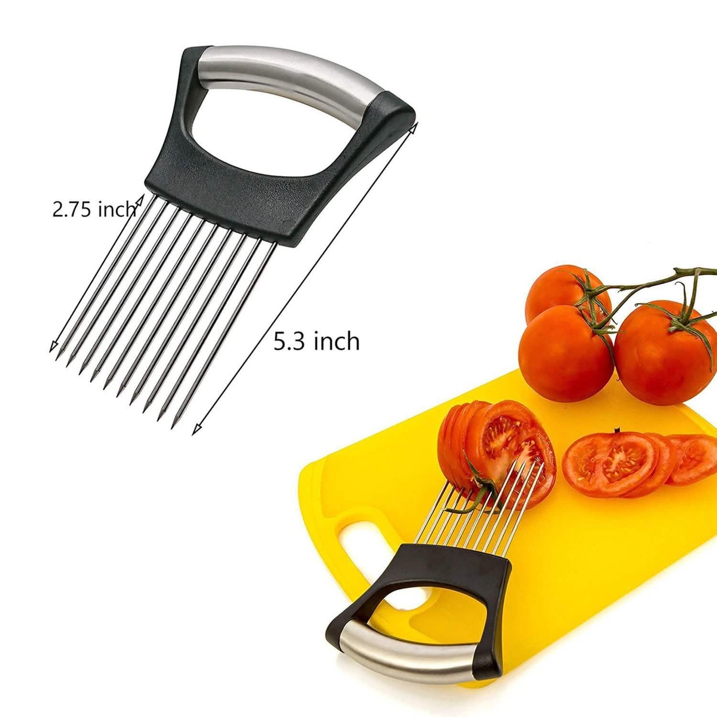 Multipurpose Stainless Steel Assistant Vegetable and Meat Slicer Holder DailySale