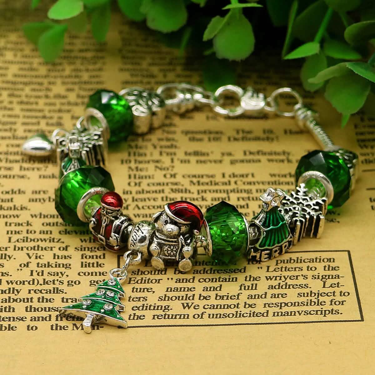Murano and Swarovski Crystal Christmas Bracelet DailySale