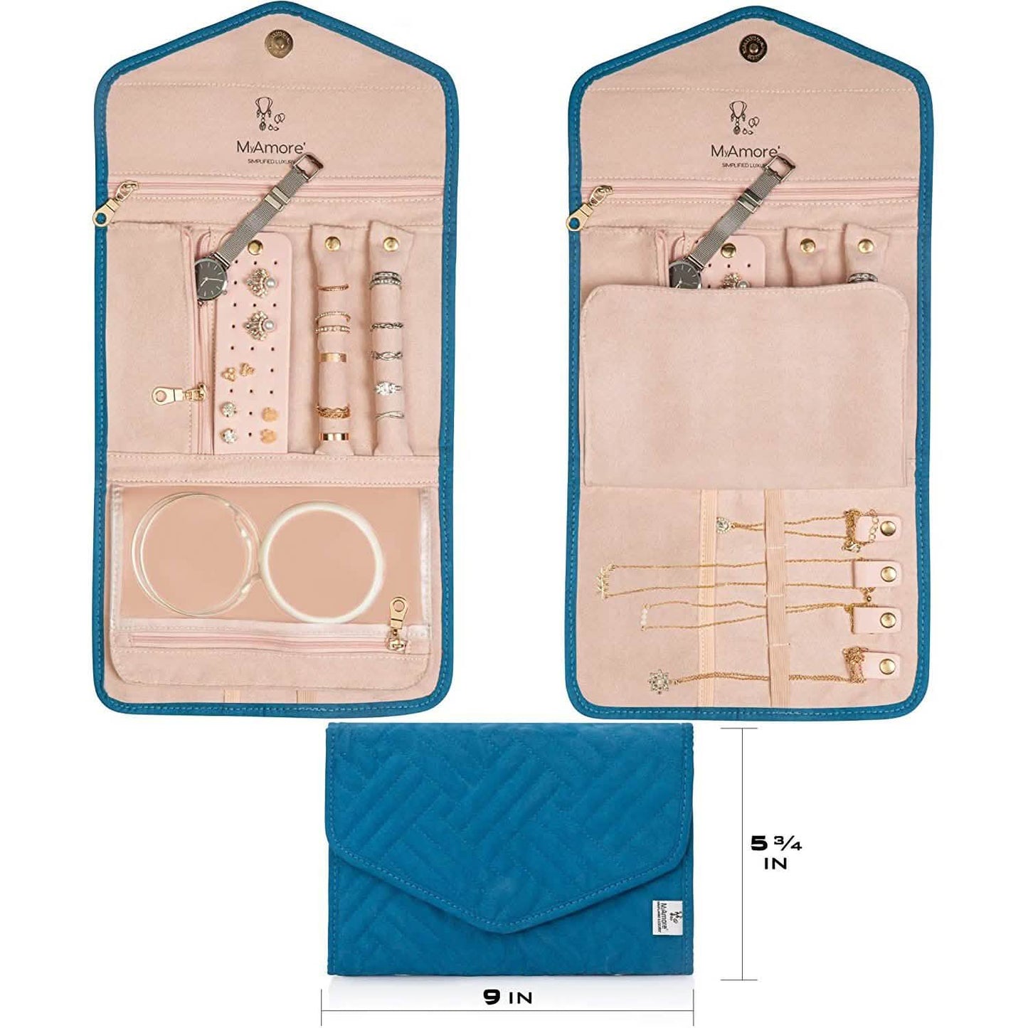 MyAmore' Jewelry Roll Travel Case DailySale