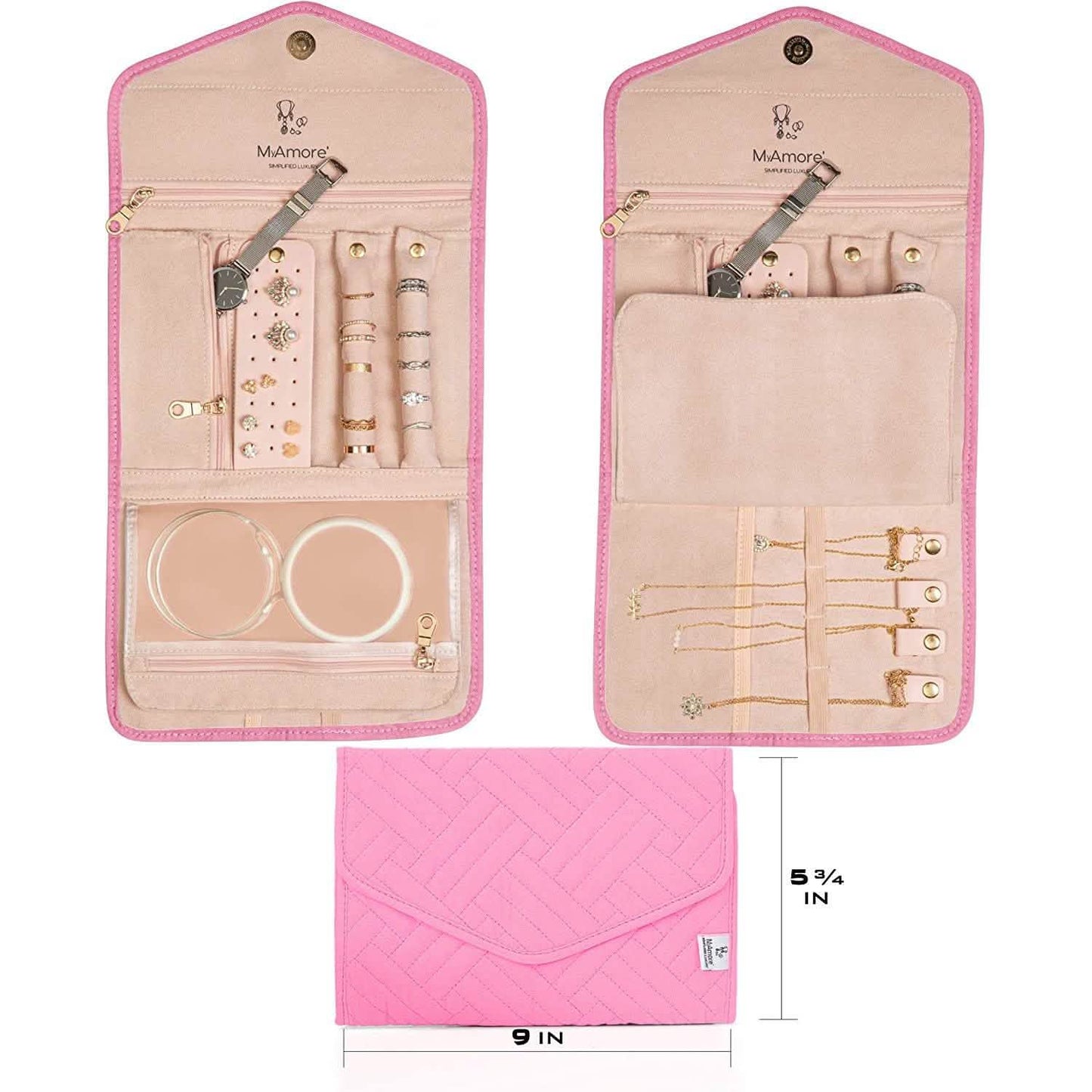 MyAmore' Jewelry Roll Travel Case DailySale