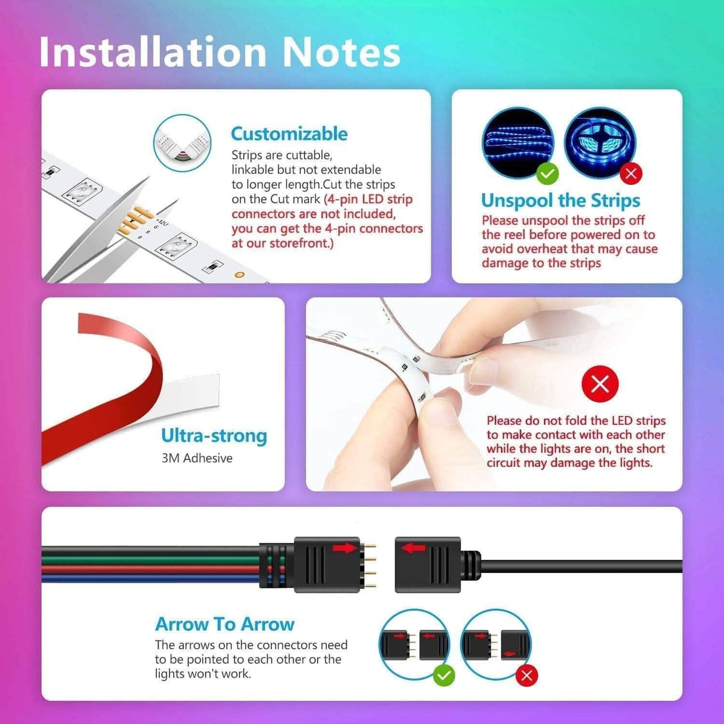 Nexillumi 132 Ft. Color Changing RGB LED Lights DailySale