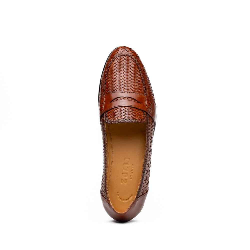 15-585-CGN NICOLA Italian Calfskin Basketweave, Cognac