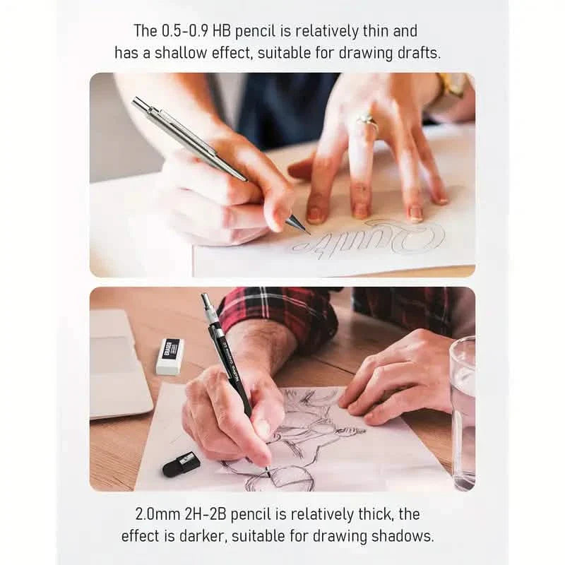 Nicpro Art Mechanical Pencil Set for Writing, Sketching, Drawing With Lead Refills Case DailySale