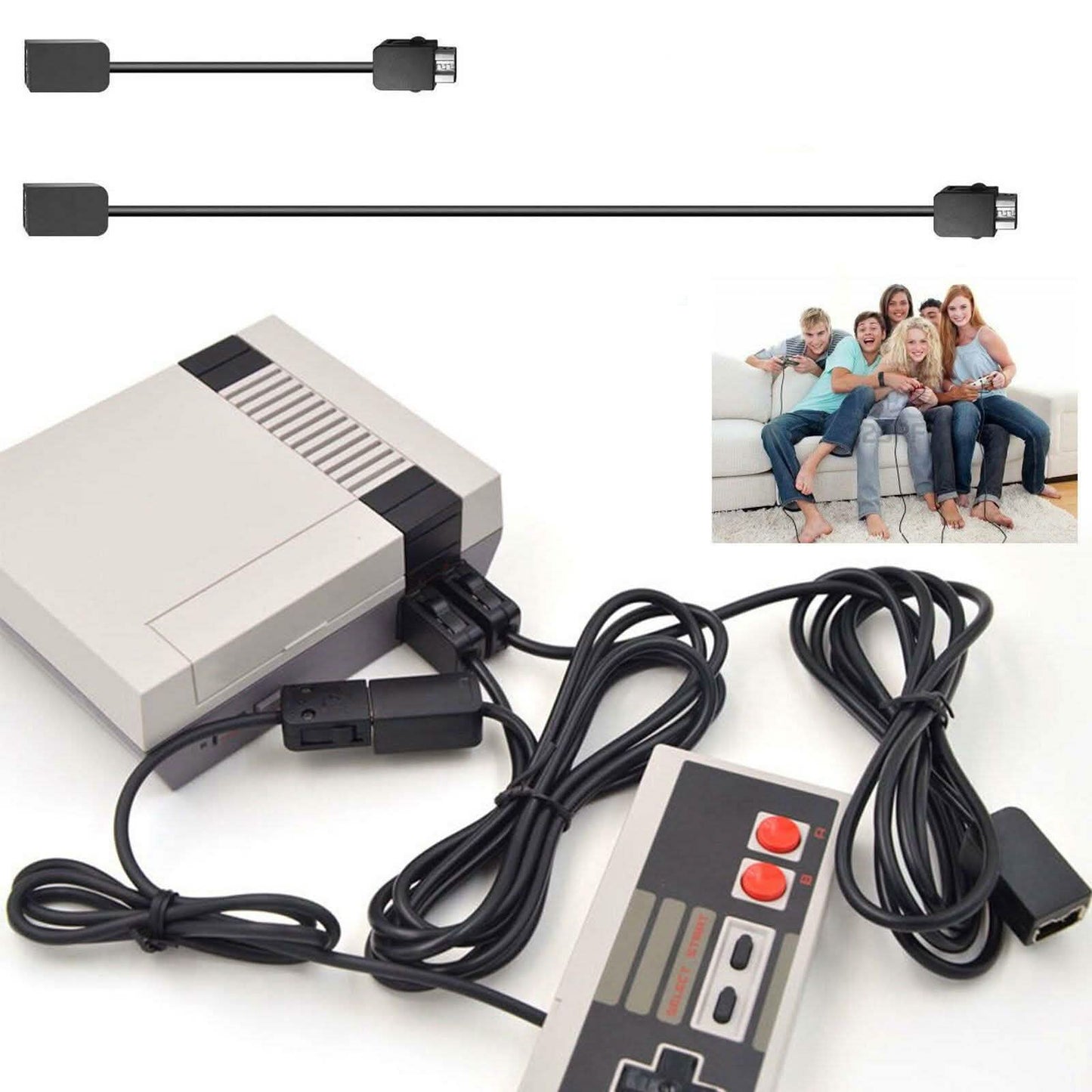 Nintendo NES Mini Classic Edition Game Controller with 2 Pieces 10ft Extension Cable DailySale