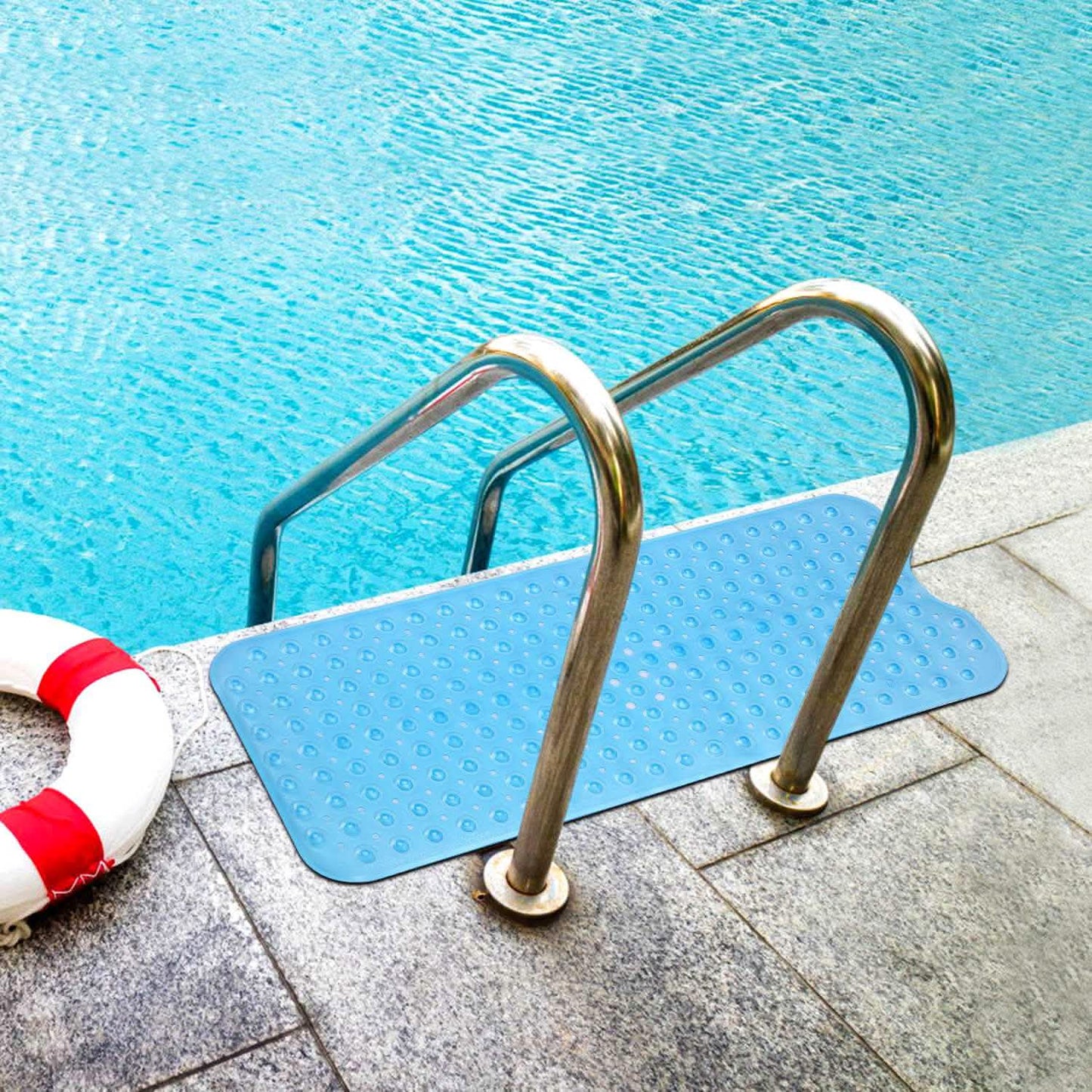 Non Slip Shower Mat Massage Anti-Bacterial with Suction Cups DailySale