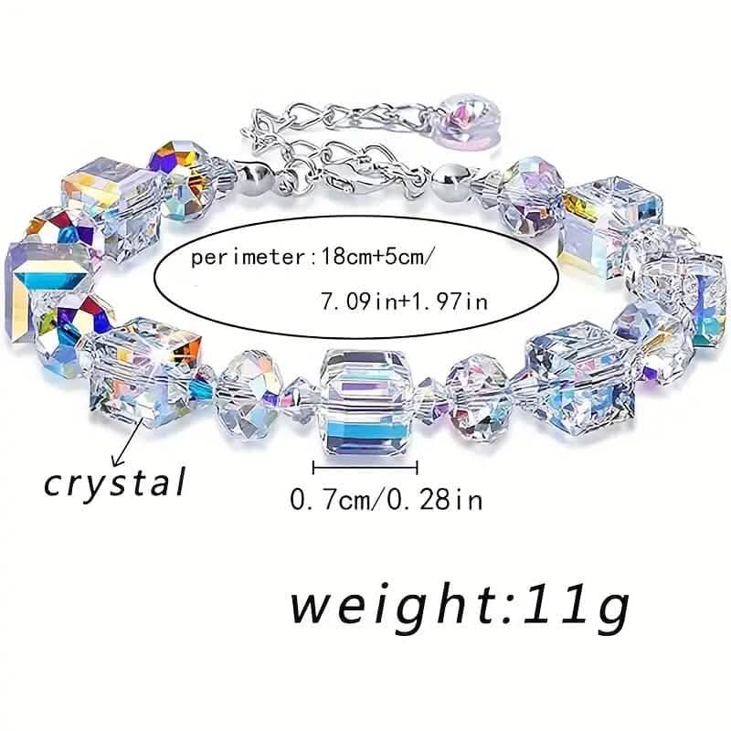 Northern Lights Artificial Crystal Bracelet 7"+ 2" Extension Chain DailySale