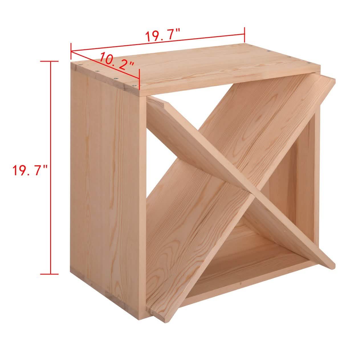 NuFazes 24 Bottles Holder Wine Rack Solid Wood Stackable Storage Cube Tabletop Champagne DailySale
