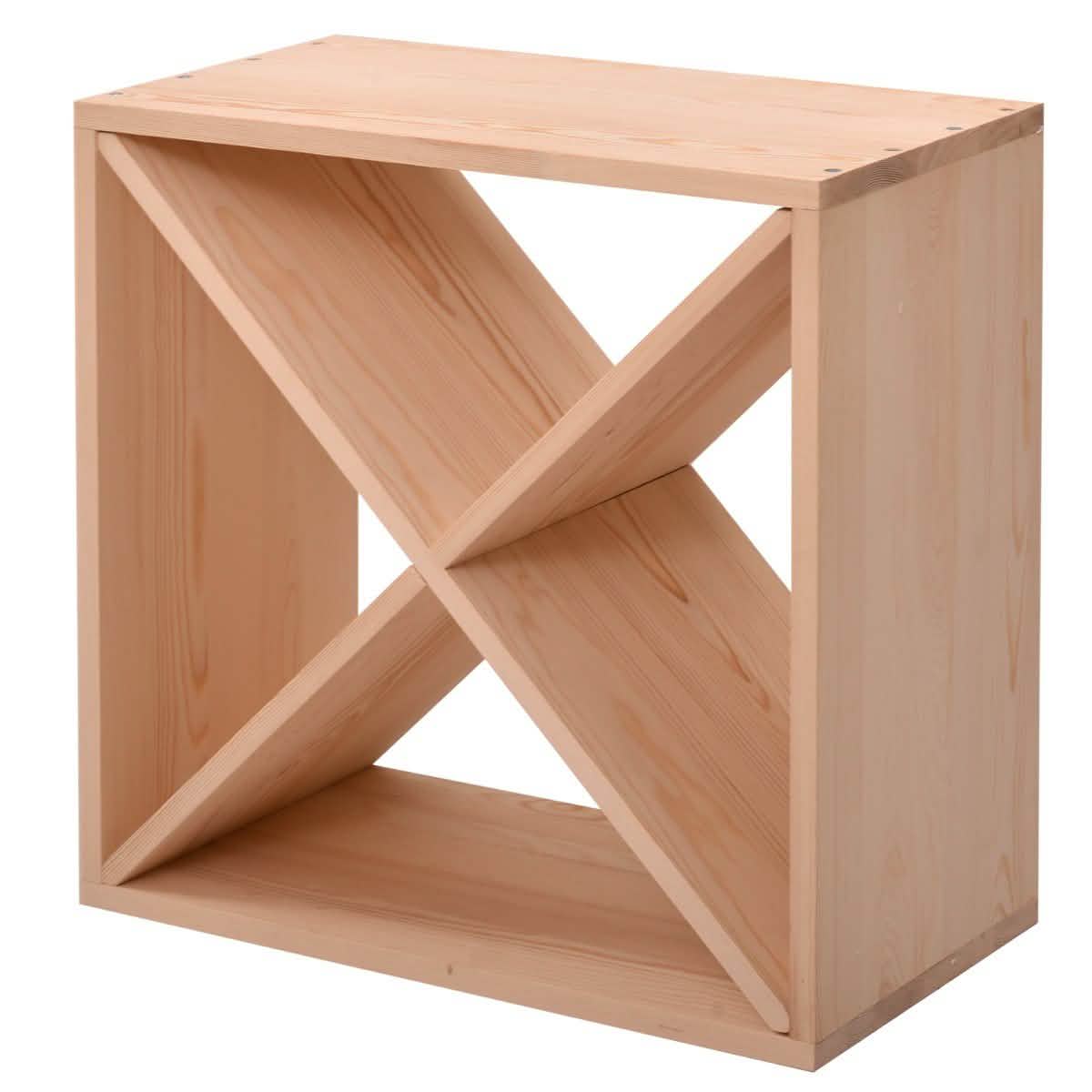 NuFazes 24 Bottles Holder Wine Rack Solid Wood Stackable Storage Cube Tabletop Champagne DailySale
