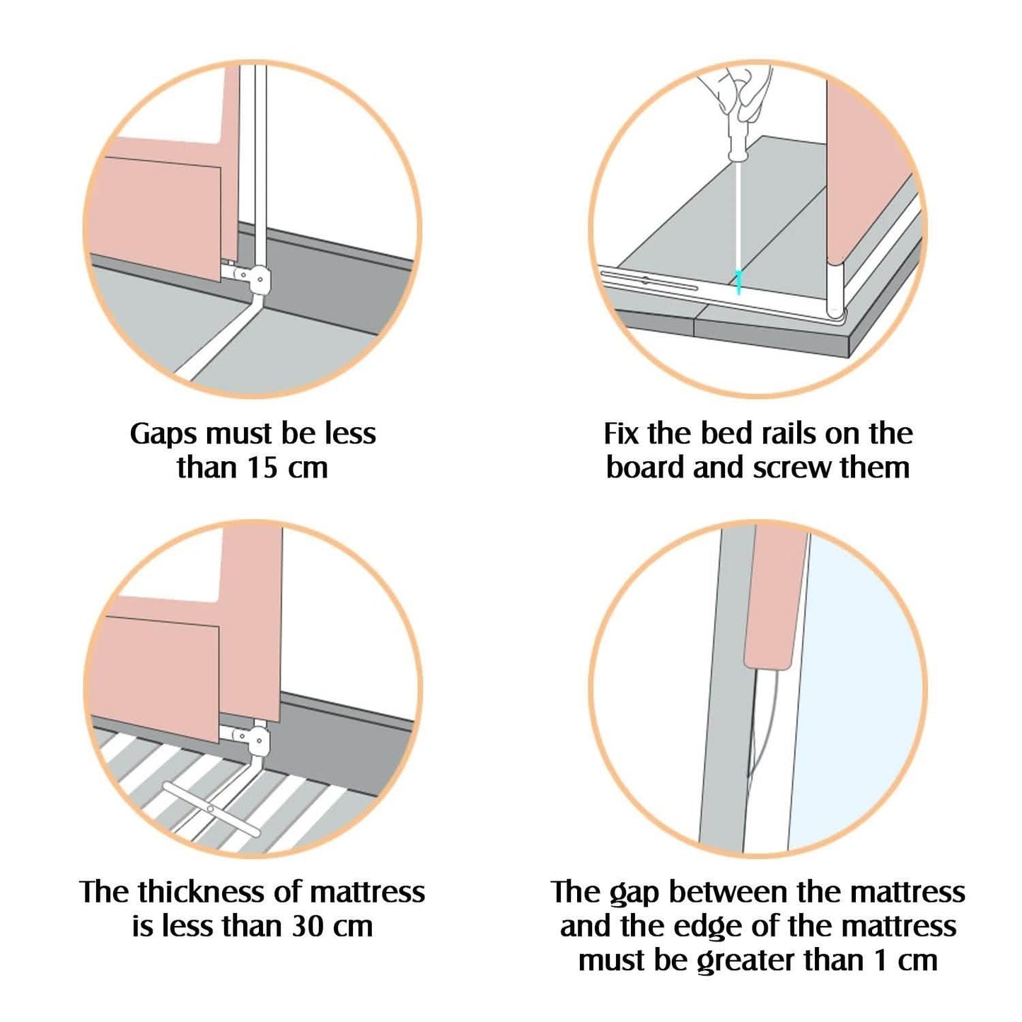 Odoland 70in Foldable Baby Toddler Safety Bed Rail Anti Falling Guard DailySale