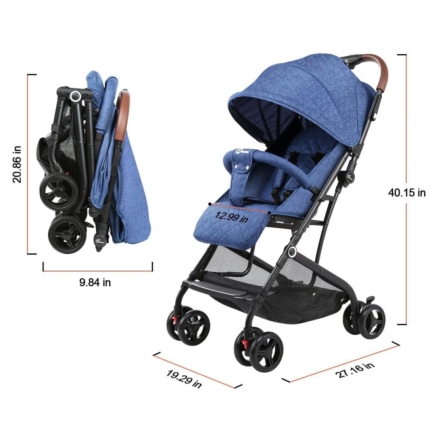Odoland Baby Infant Foldable Umbrella Stroller Lightweight Travel Carriage Pushchair DailySale