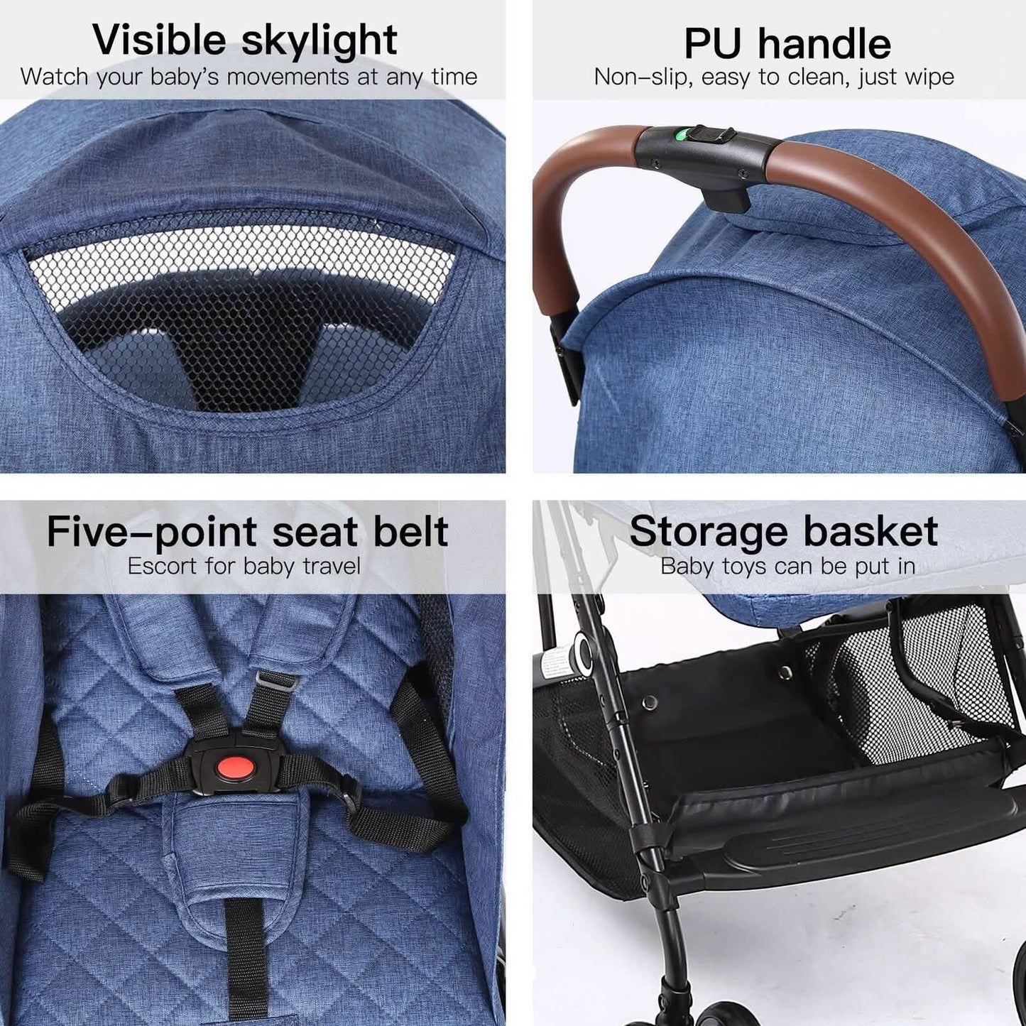 Odoland Baby Infant Foldable Umbrella Stroller Lightweight Travel Carriage Pushchair DailySale