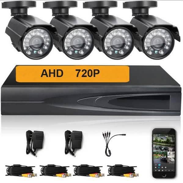 Outdoor AHD Home Security 4 Camera and DVR System DailySale