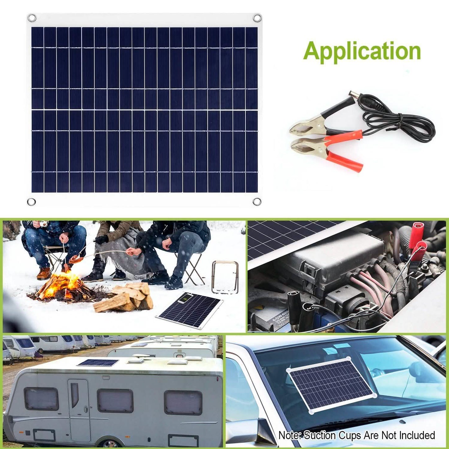 Outdoor Solar Panel 12V 25W Car Battery Charger DailySale