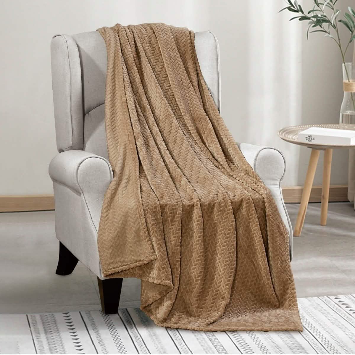 Oversized Chevron Braided Throw Blanket DailySale