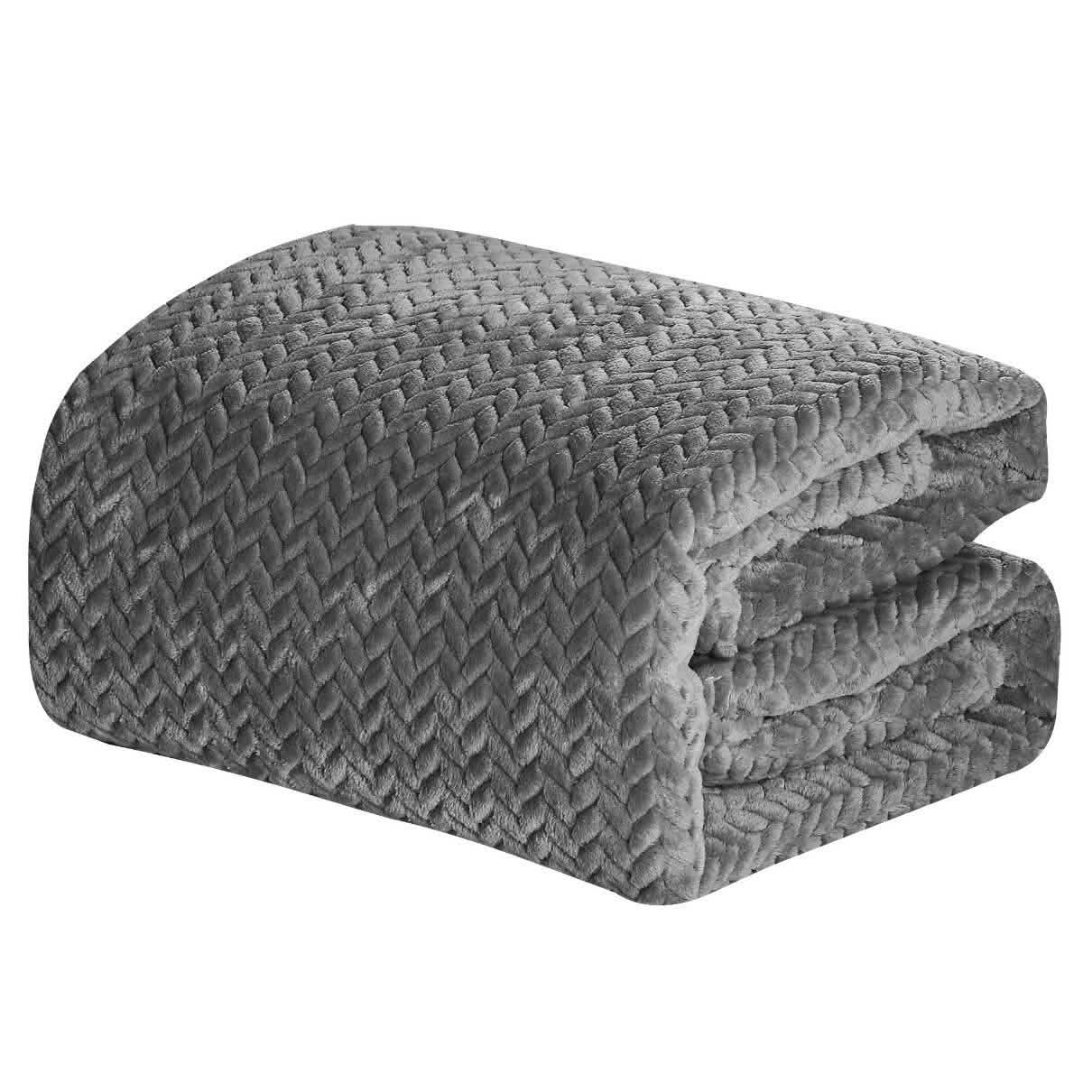 Oversized Chevron Braided Throw Blanket DailySale