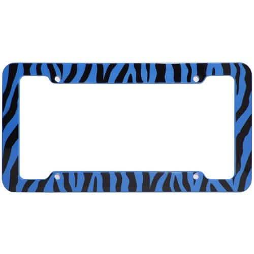OxGord Plastic License Plate Frame with Zebra/Tiger Stripes DailySale