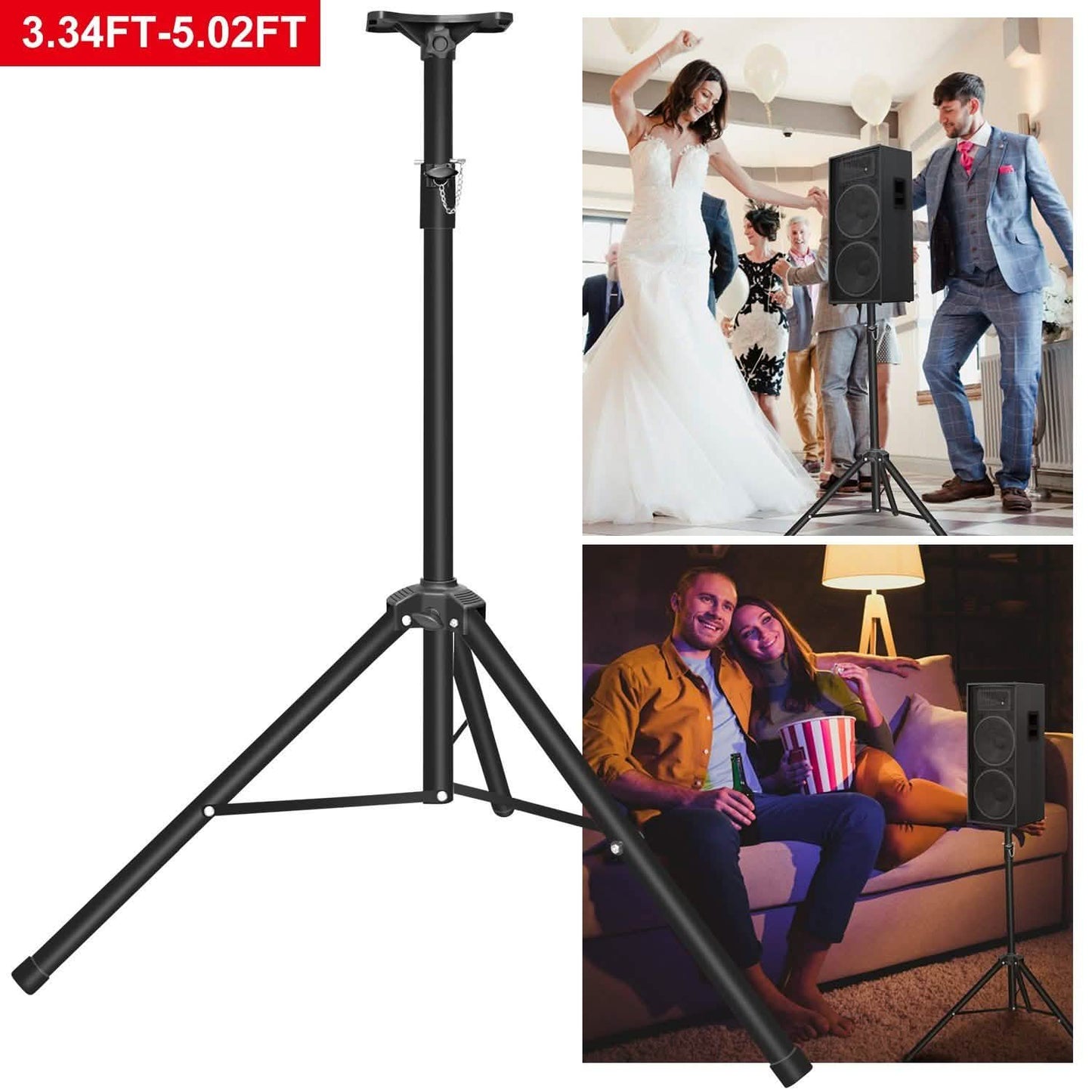 Pa Speaker Tripod Stand Heavy Duty Height Extendable Adjustable Pole Mount Rack DailySale