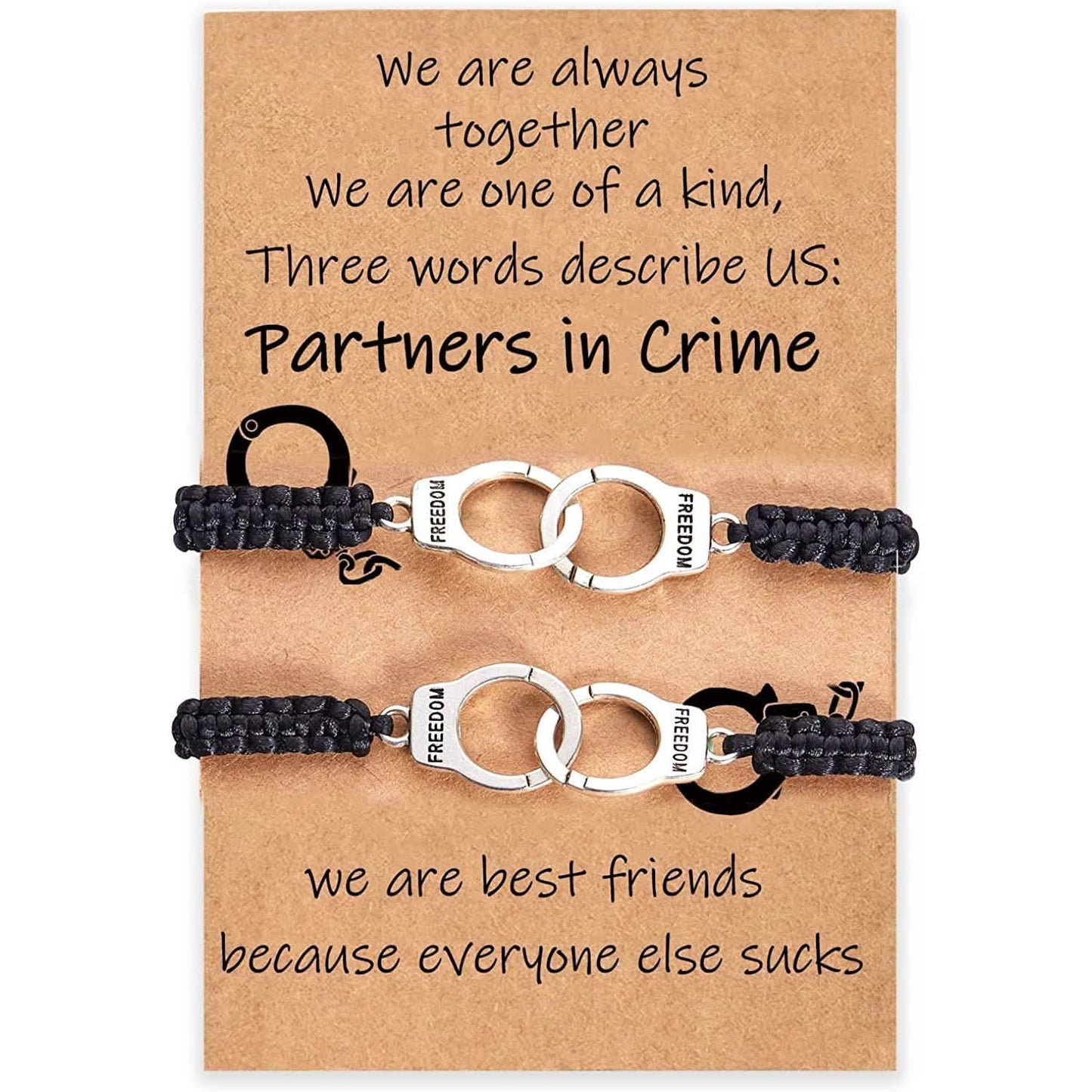 Partner in Crime Handcuff Friendship Bracelets DailySale