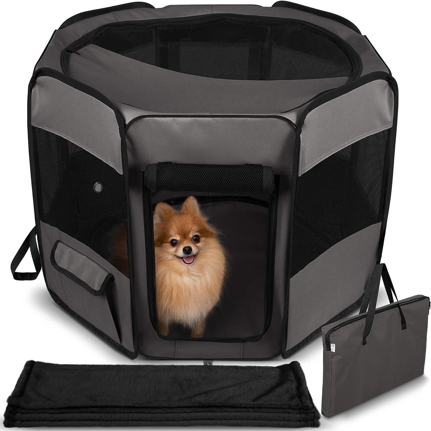 Paws & Pals Portable Pet Playpen with Blanket DailySale